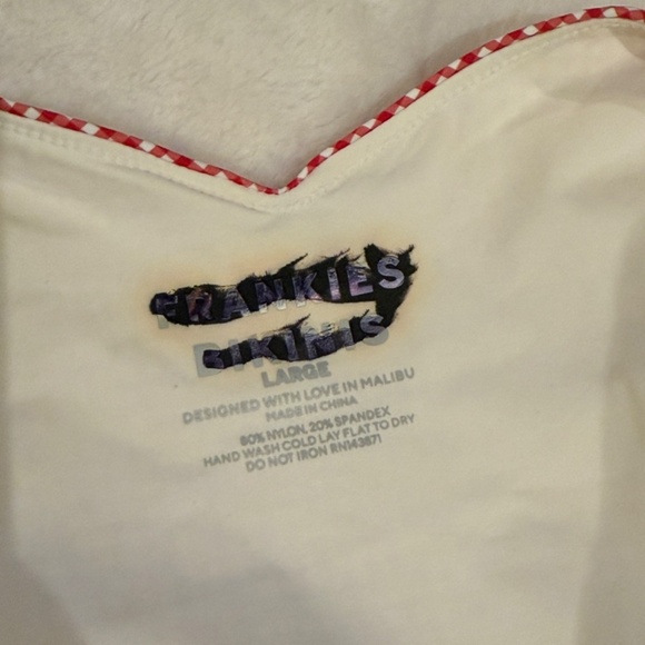 New! Frankies Bikinis Enzo Cheeky Bikini Bottom in Ladybug Gingham 31509 - Picture 11 of 13